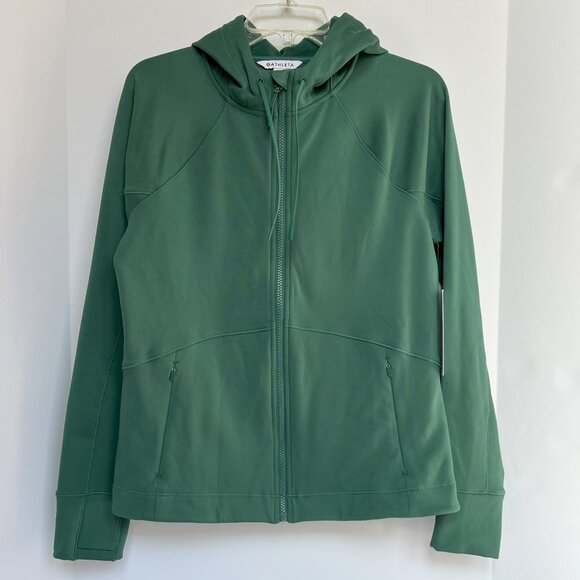 ATHLETA Unstoppable Fleece Full Zip Jacket Size Medium Trillium Green NWT 818765 - Picture 5 of 16